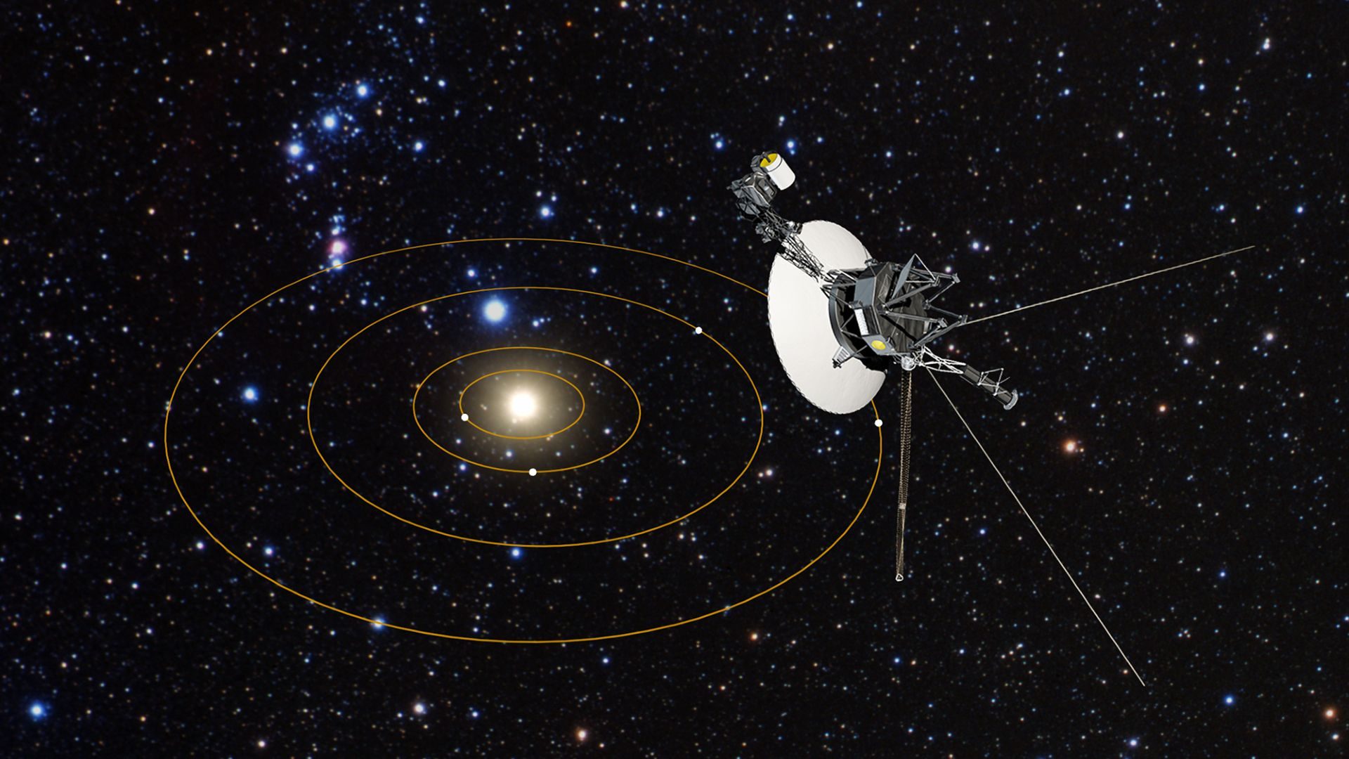 Satellites orbiting Earth, representing global connectivity